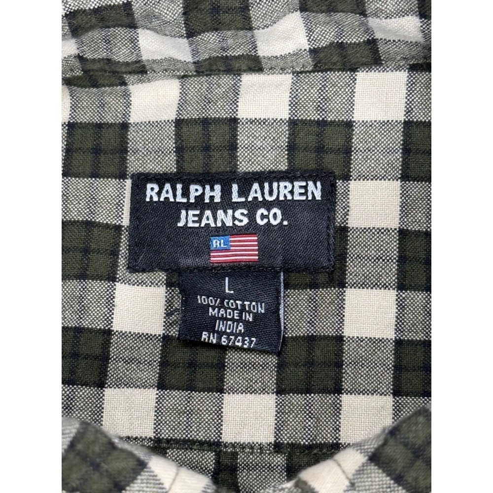 Ralph Lauren Jeans Co Mens Large Buffalo Long Sleeve Shirt - Picture 3 of 5